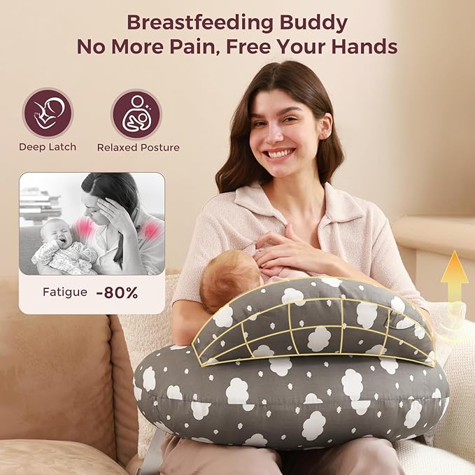 Original Nursing Pillow for Breastfeeding-Innovative Safety Guard - Wider Feeding Pillows