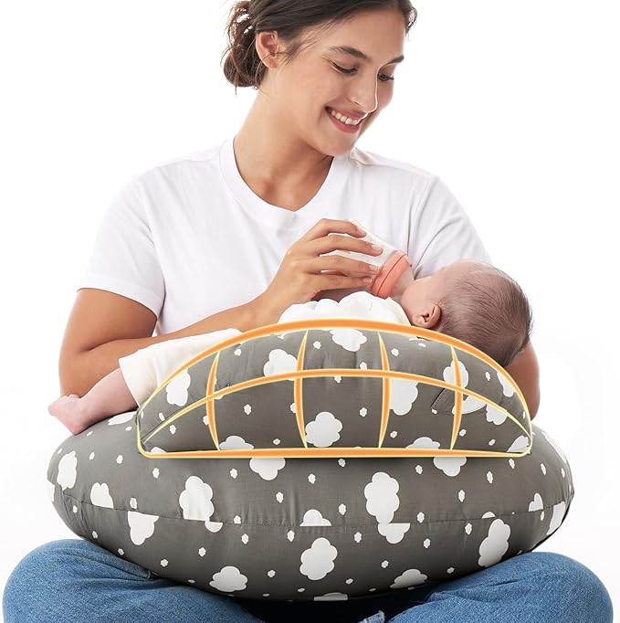 Original Nursing Pillow for Breastfeeding-Innovative Safety Guard - Wider Feeding Pillows